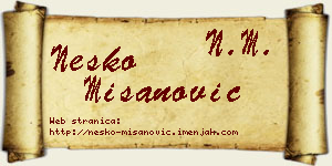 Neško Mišanović vizit kartica